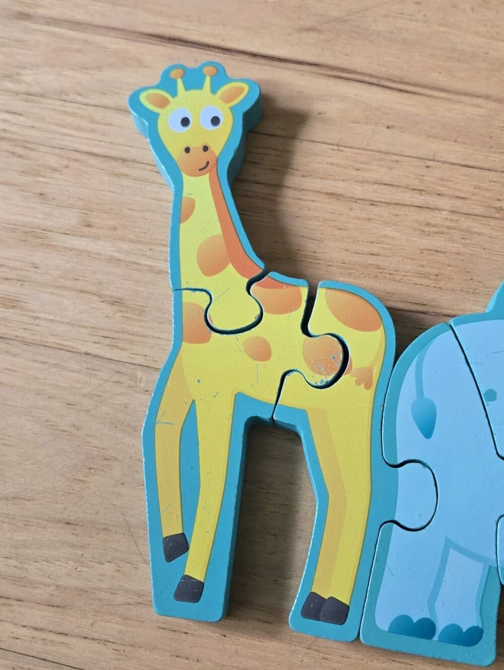 Hape Wooden Animal Parade Building Blocks Alphabet Puzzle and Playset